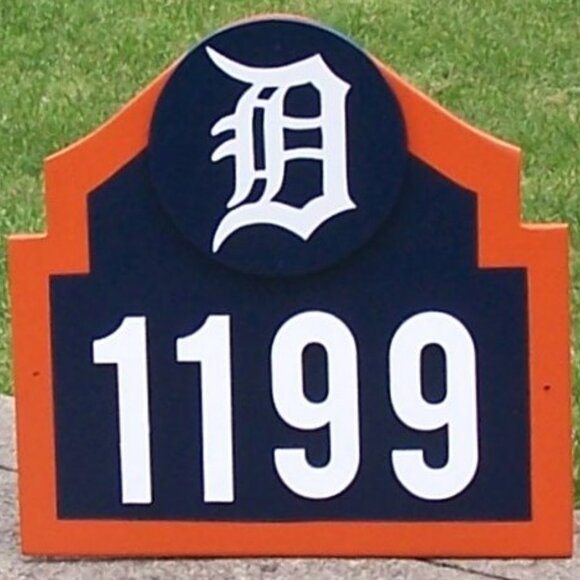 DETROIT TIGERS Address Sign for your home (with your address FREE SHIPPING) - Picture 2 of 5
